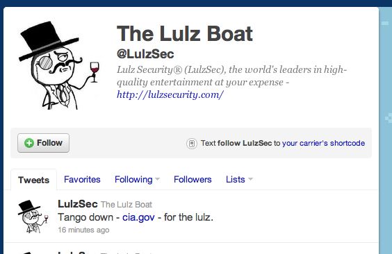 LulzSec CIA announcement
