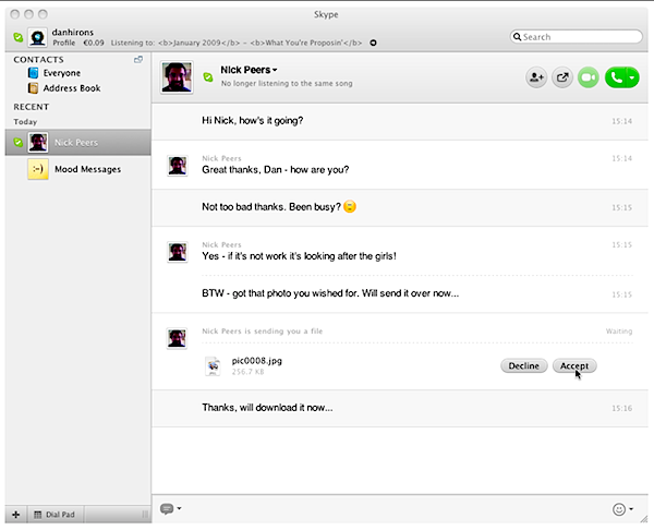 Skype 5.2 for Mac