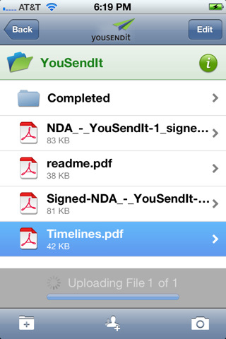 YouSendIt for iPhone