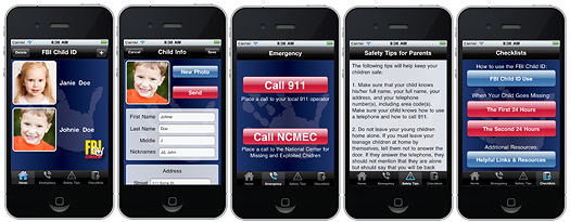 Child ID app screenshots